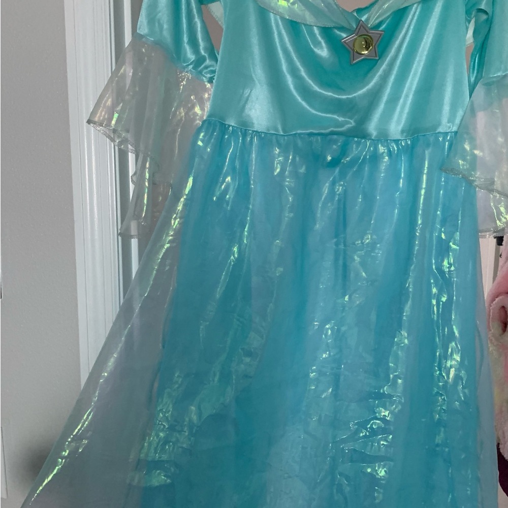 Super Mario Brothers Rosalina dress. Off the shoulder, teal dress size medium.